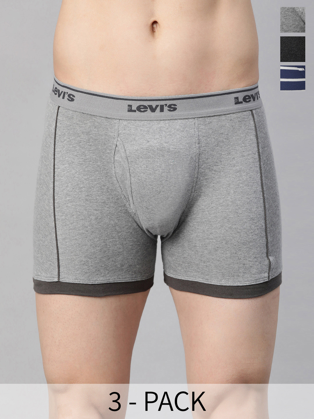 Levis Pack Of 3 Mid-Rise Cotton Trunks 14461446-1-14447640