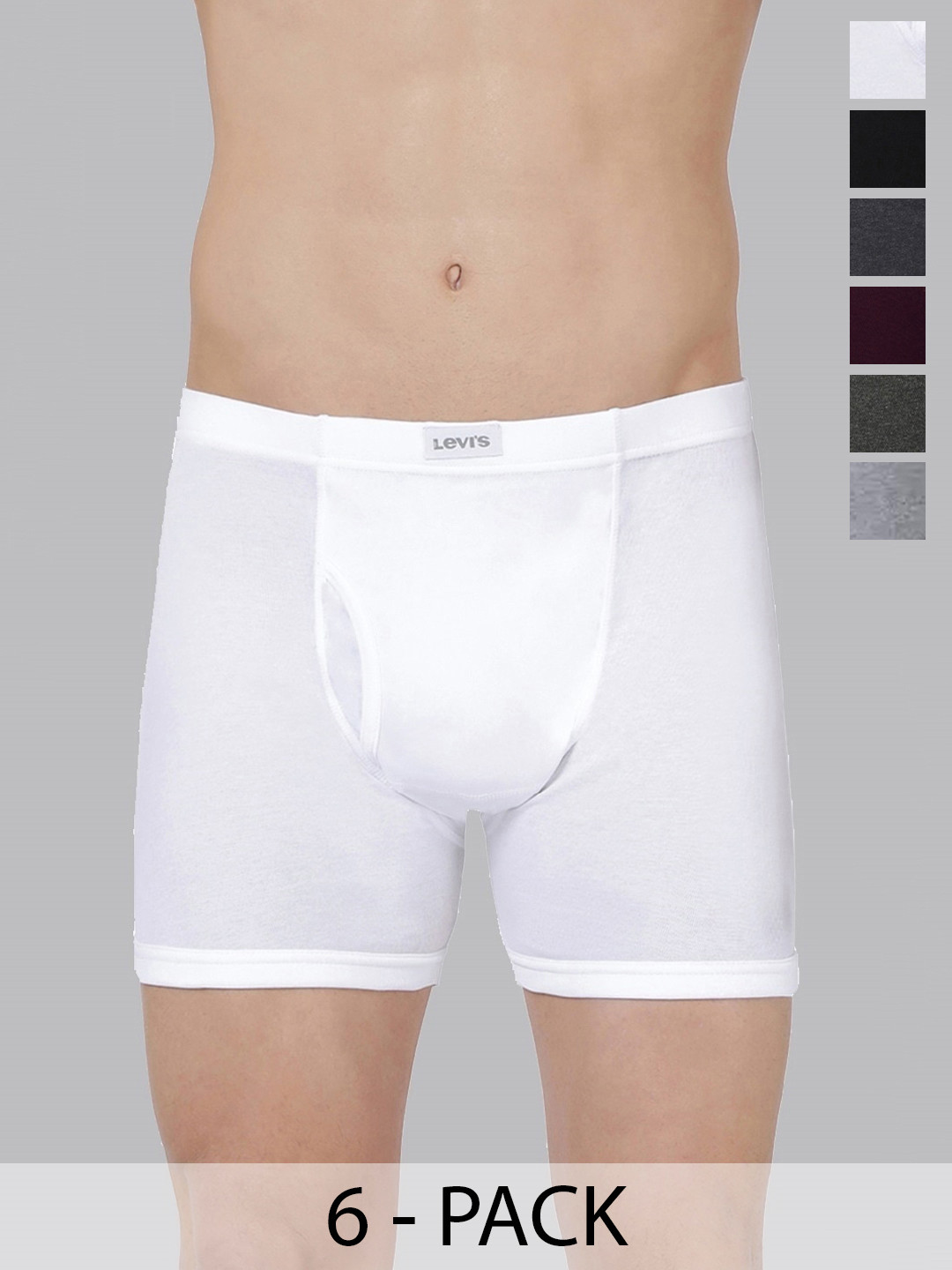 Levis Pack Of 6 Mid-Rise Cotton Trunks 14447646-1-18412412