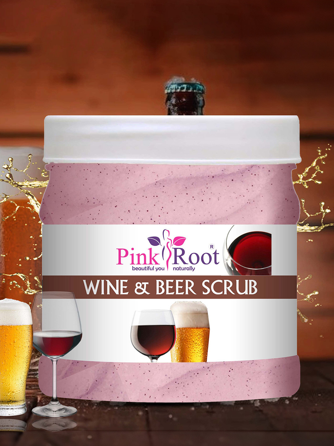Pink Root Wine & Beer Face Scrub - 500 ml