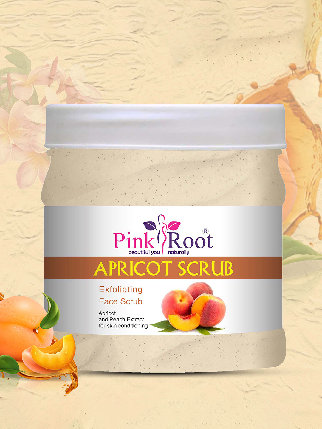 Pink Root Apricot Exfoliating Scrub With Peach Extract - 500ml