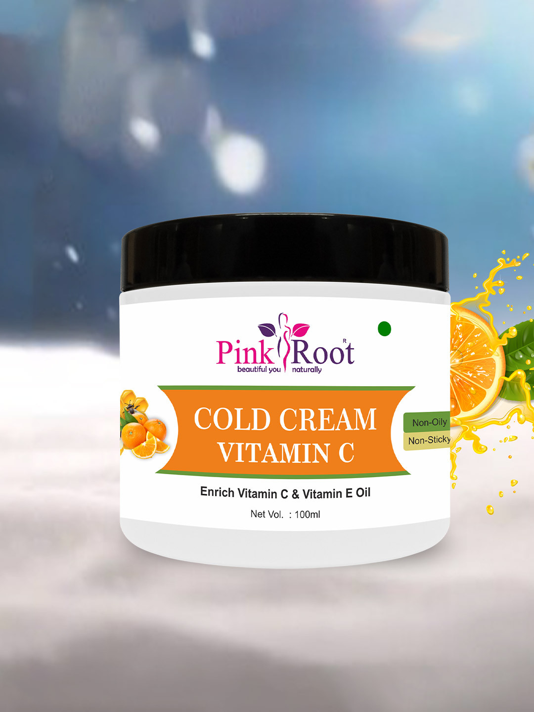 Pink Root Vitamin C Cold Cream with Vitamin E Oil - 100gm