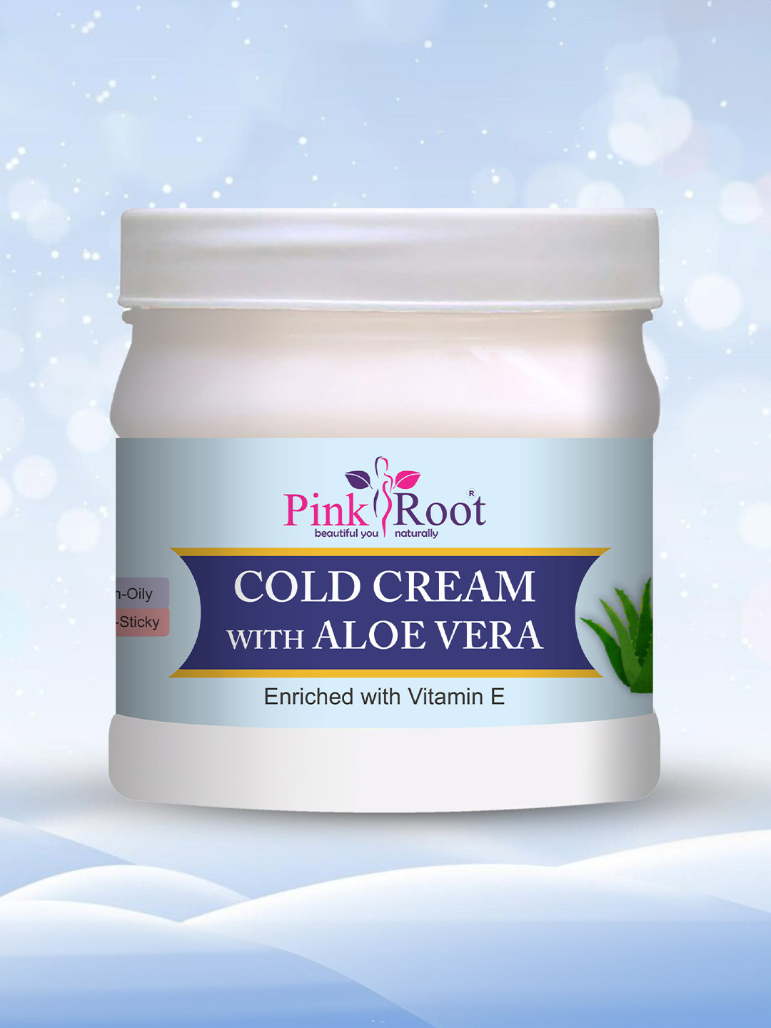 Pink Root Aloe Vera Cold Cream with Vitamin E - 500 ml