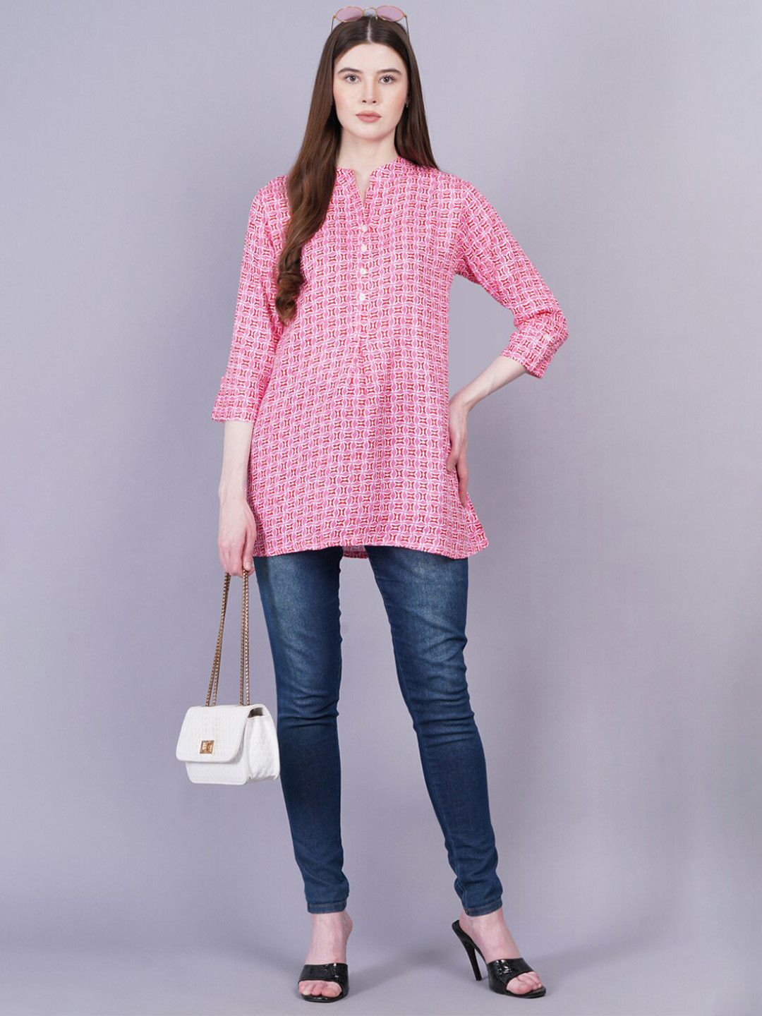 HIGHLIGHT FASHION EXPORT Abstract Printed Top