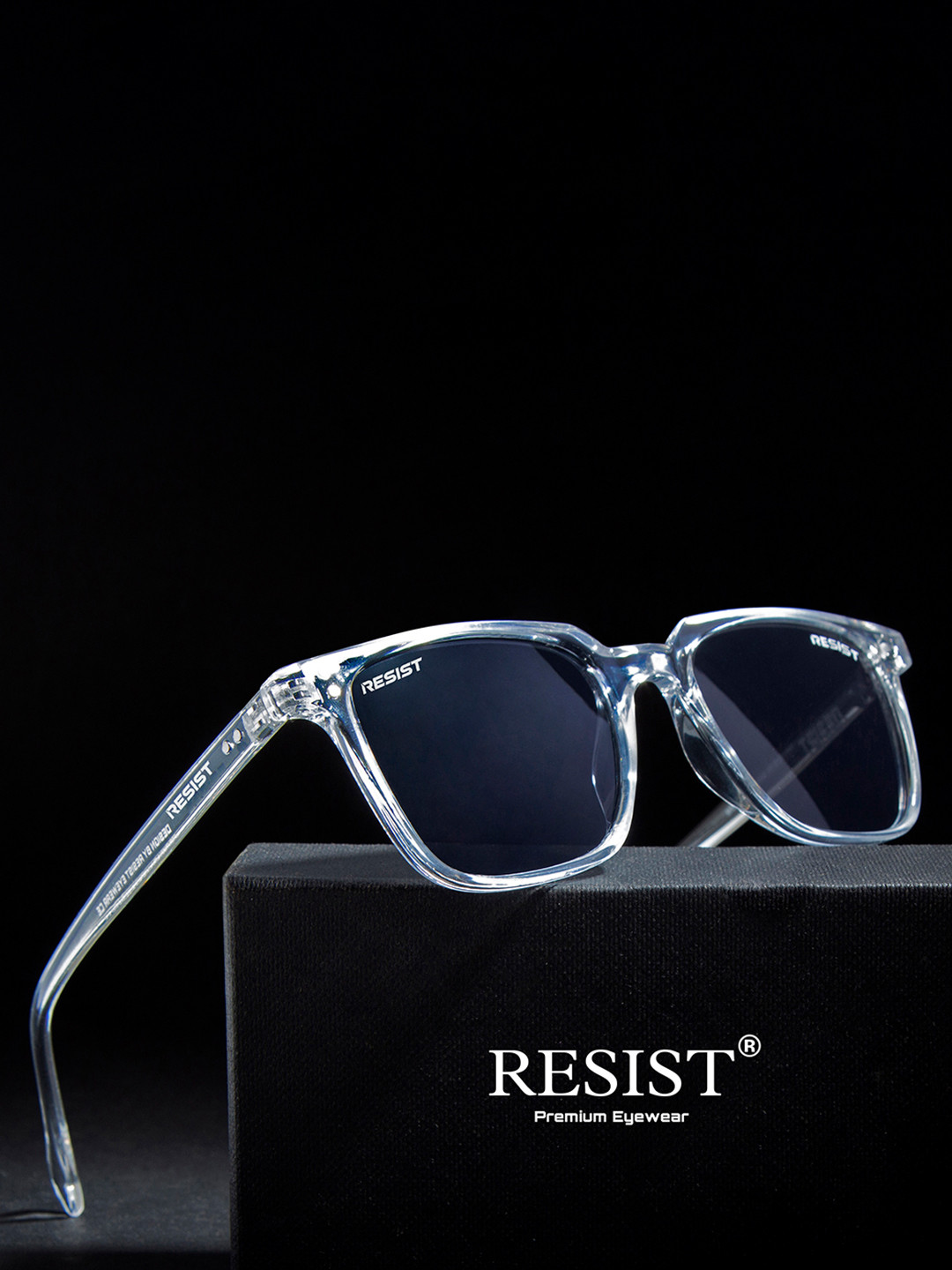 RESIST EYEWEAR UNISEX White Black UV Protected Wayfarer Sunglasses