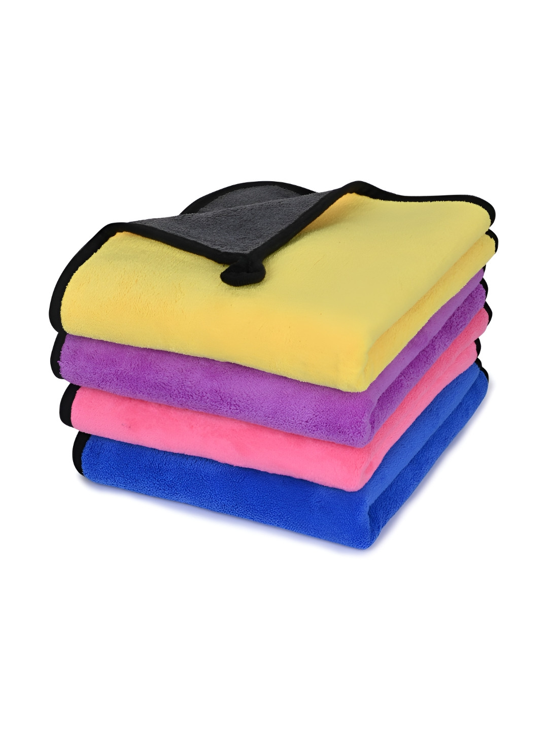 LOOM LEGACY 4 Pieces Blue & Yellow Microfiber 600 GSM Kitchen Towels