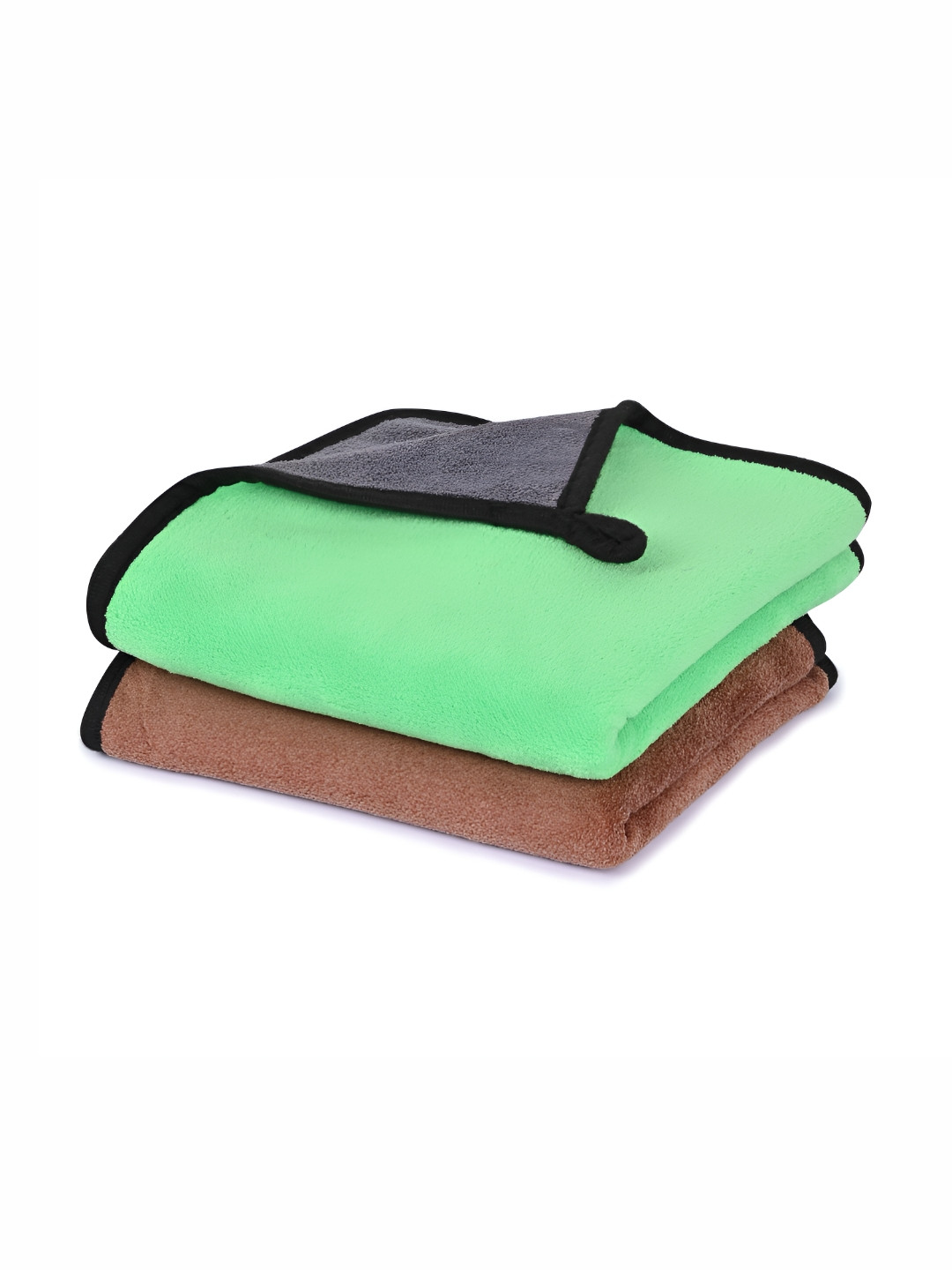 LOOM LEGACY 2 Pieces Green Microfiber 600 GSM Kitchen Towels