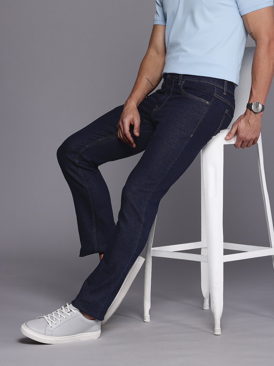 Louis Philippe Jeans Men Slim Fit Low-Rise Jeans