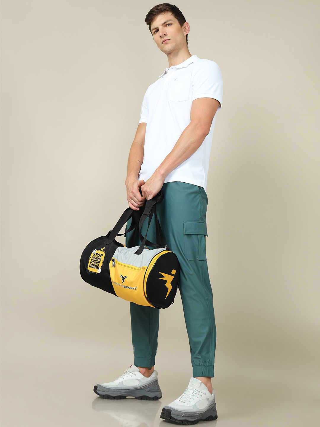 Technosport Men Solid Slim Fit Anti Static Polo T-shirt with Pocket