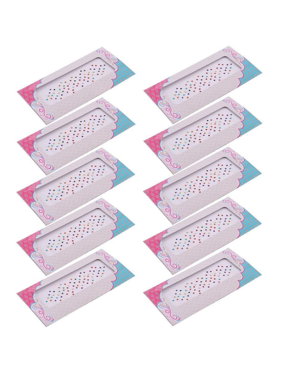 VAMA Set Of 10 Diamond Stone Bindi Kumkum Stickers - 2.5 mm