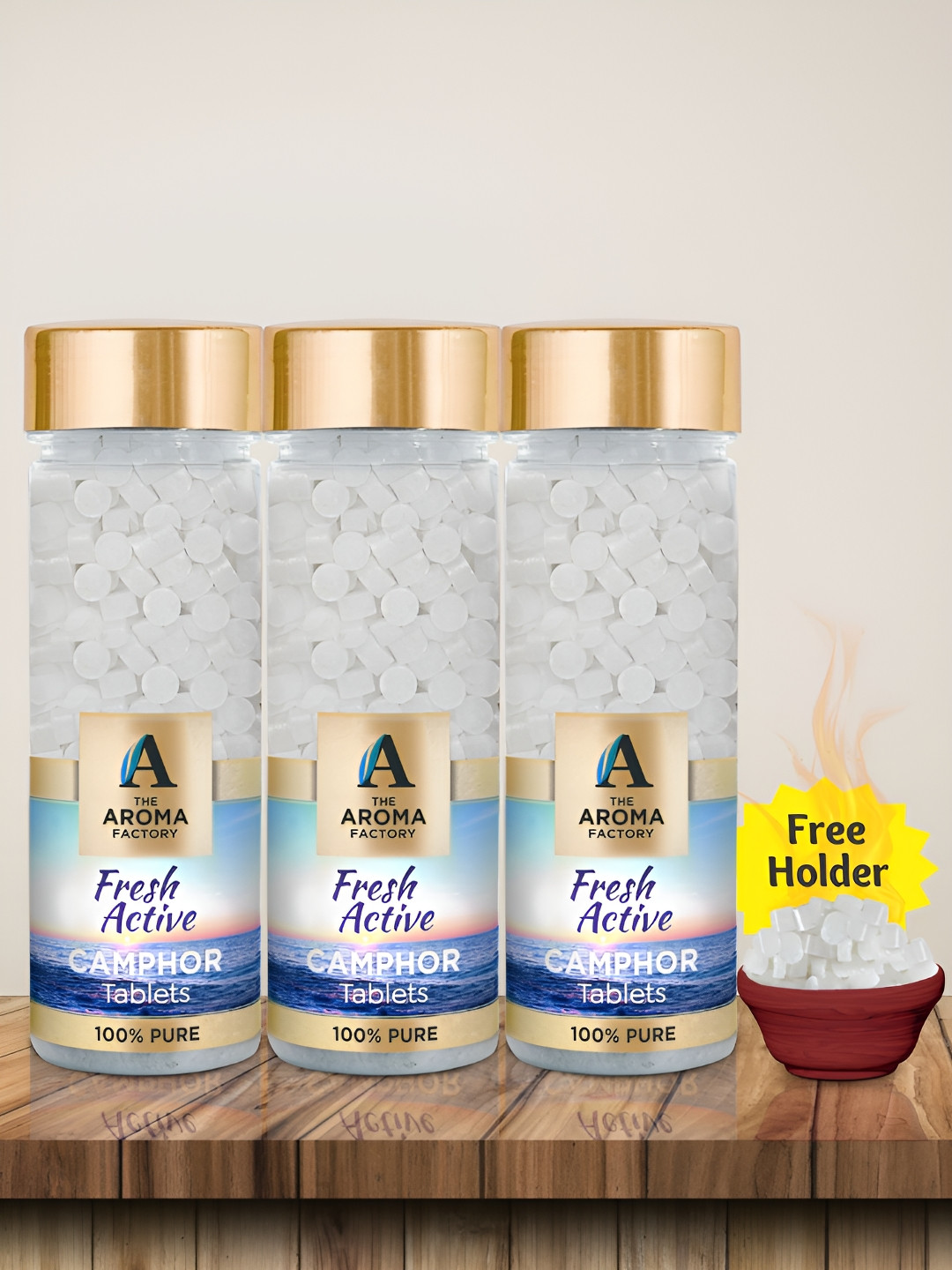 The Aroma Factory 3-Pcs White Fresh Active Scented Camphors