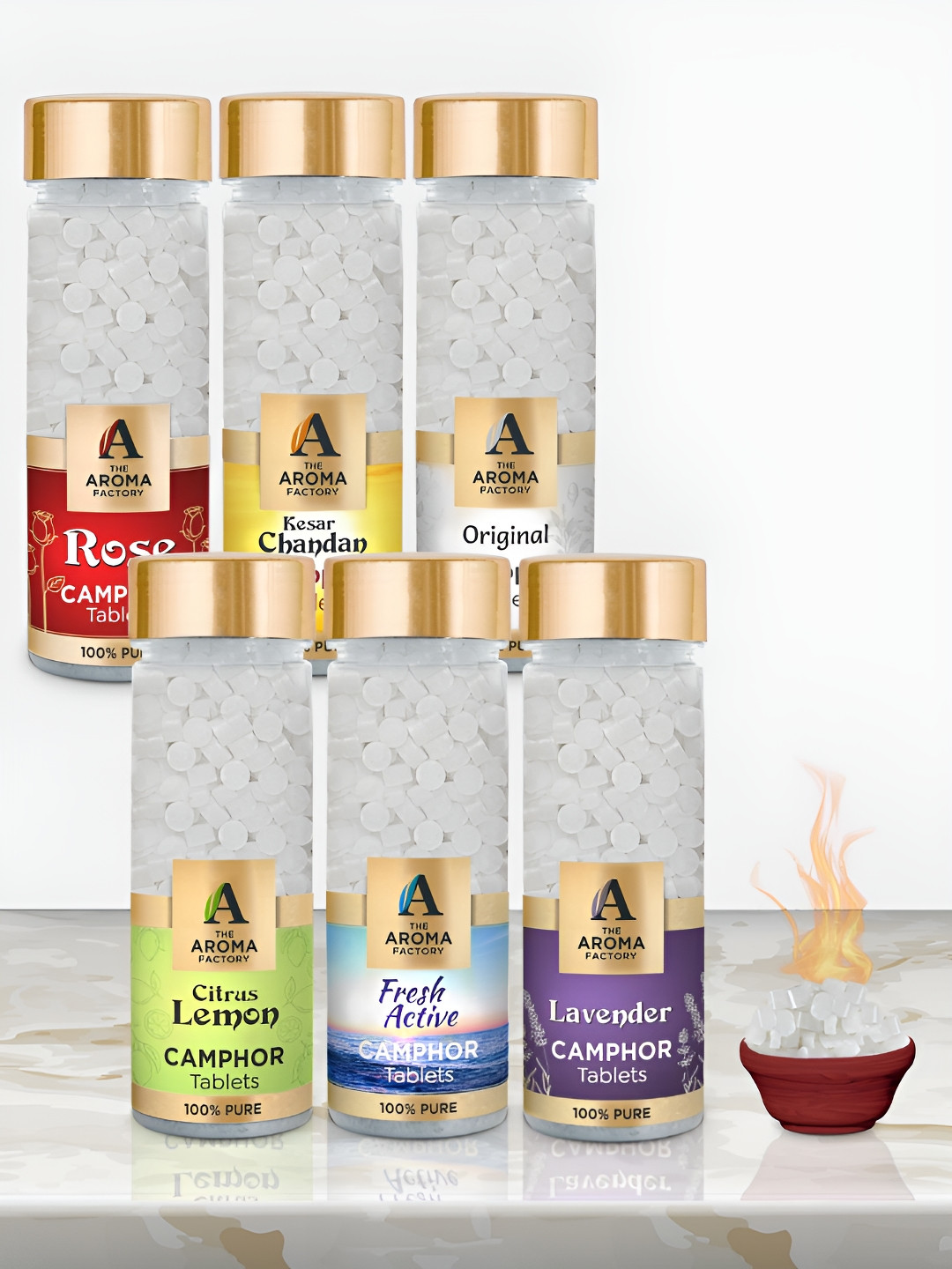 The Aroma Factory White 6 Pieces Fresh Scented Camphors