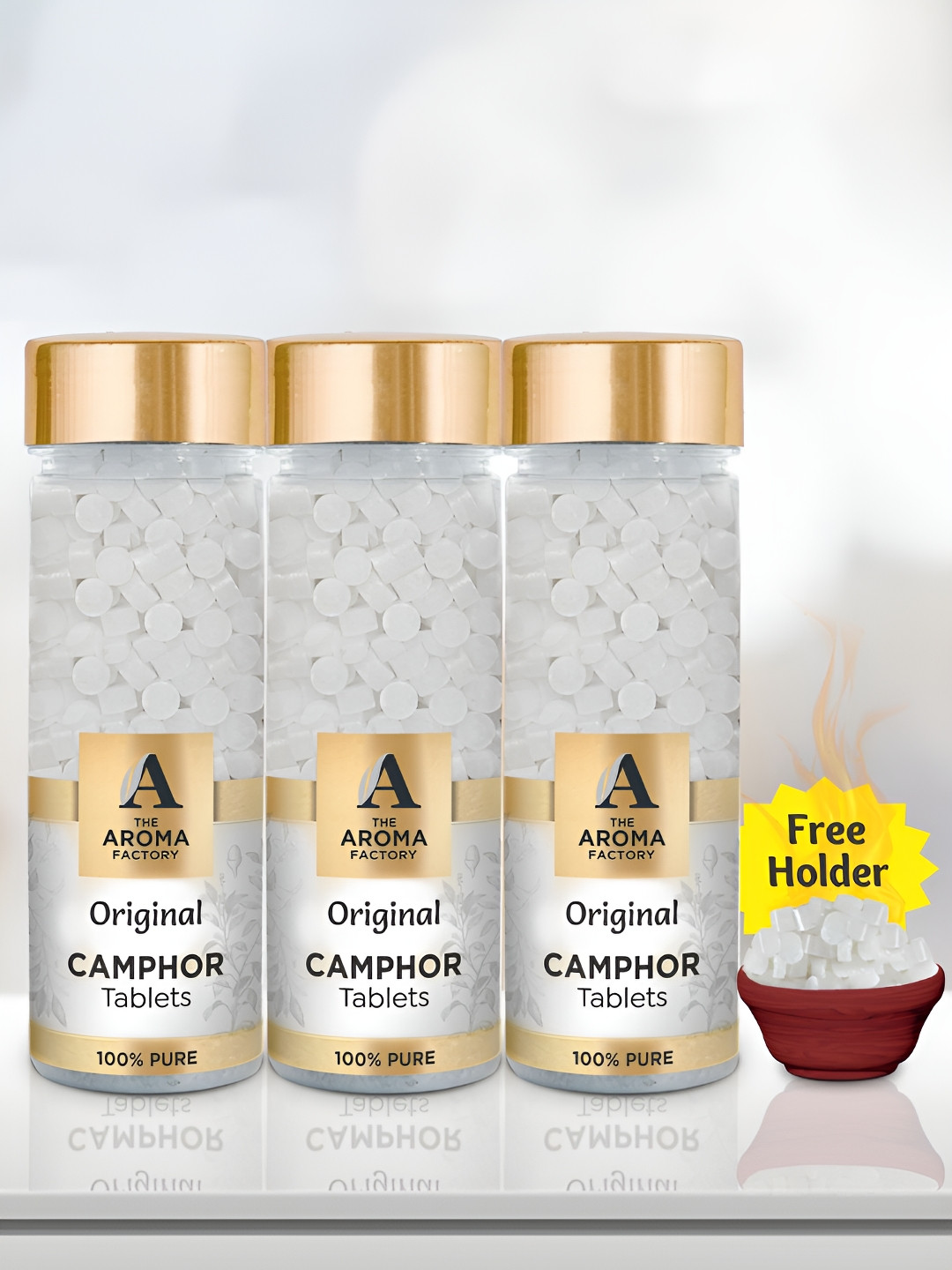 The Aroma Factory 3-Pcs White Original Pooja Camphor Tablets