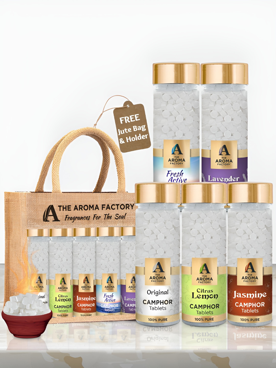 The Aroma Factory White 5 Pieces Scented Camphors