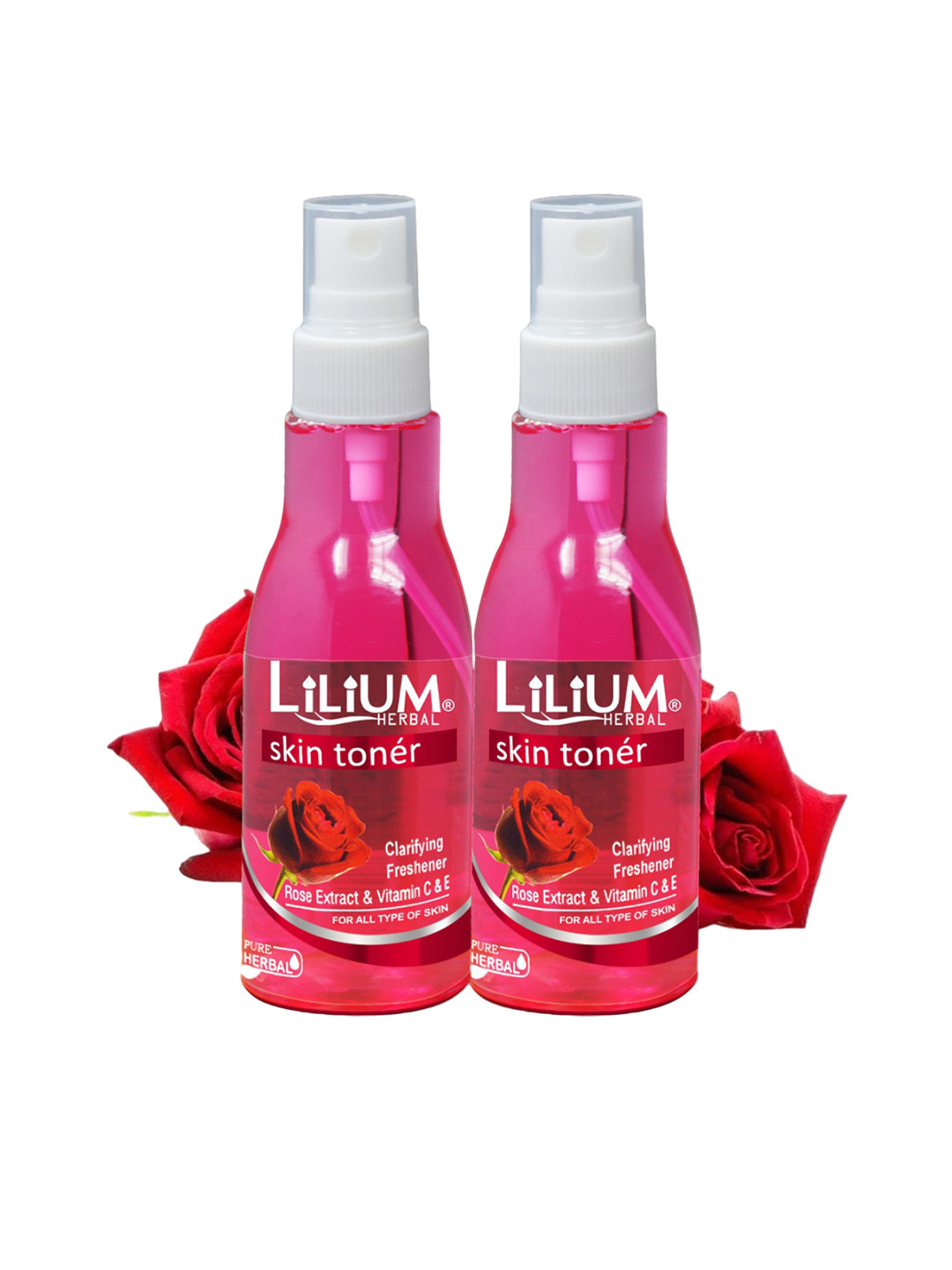 Lilium Set Of 2 Rose Skin Toners - 100 ml Each