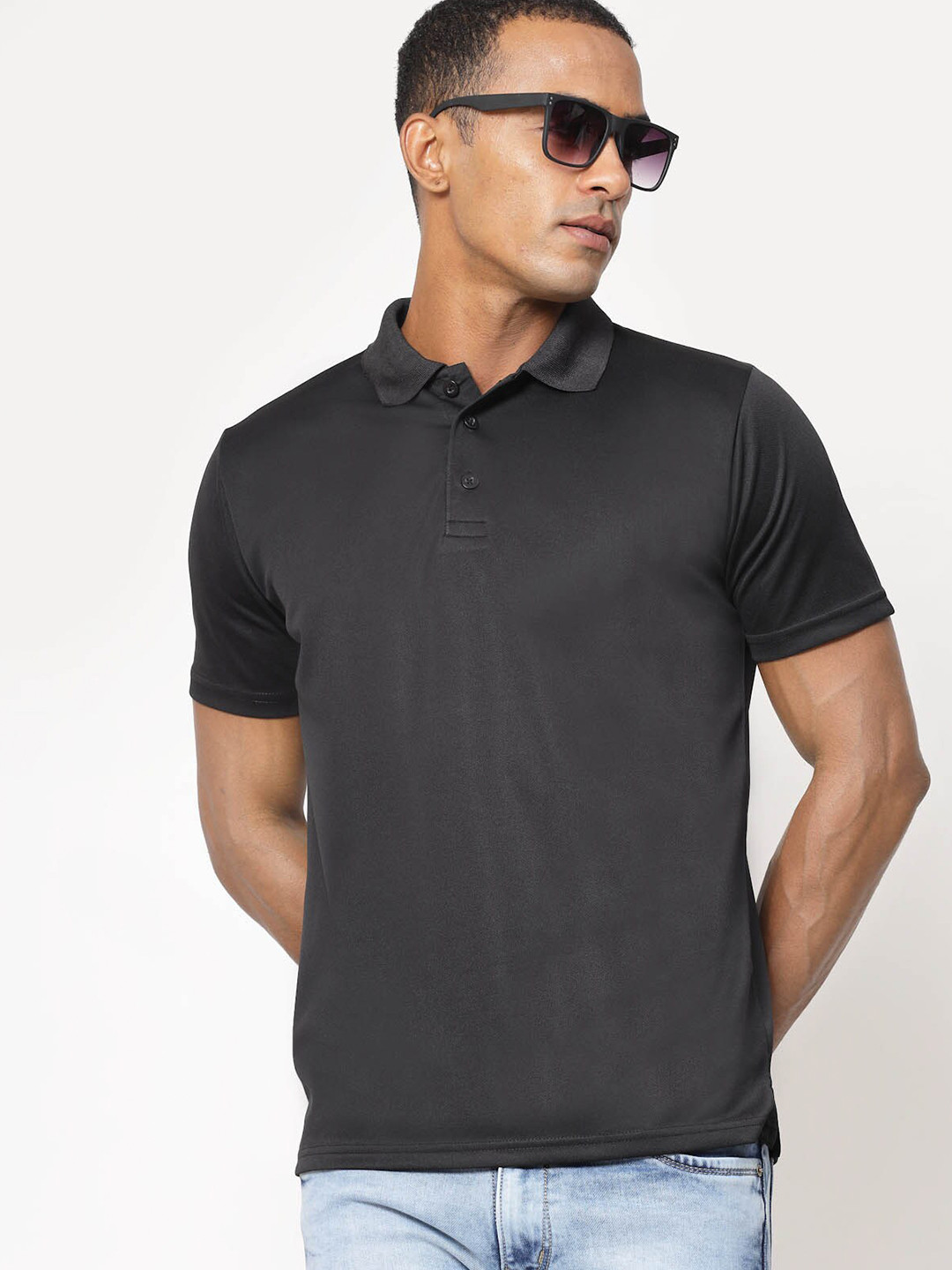 FUNDOO Polo Collar Dri-FIT Half Sleeve Slim Fit T-shirt