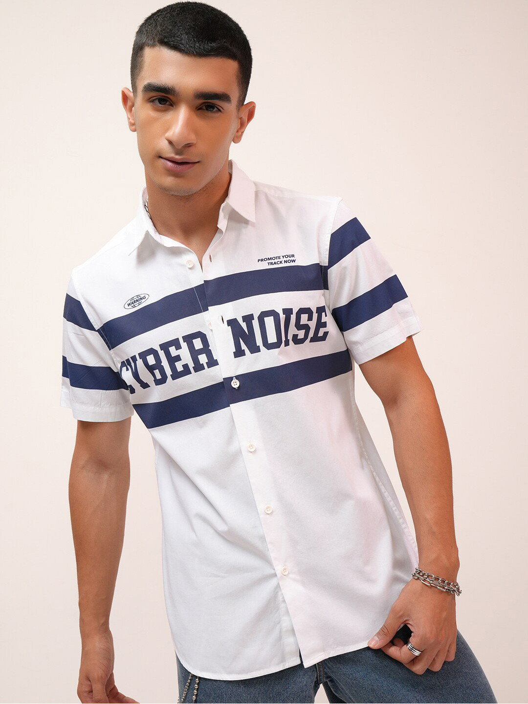 Highlander Men Panel Printed Slim FIt Shirt