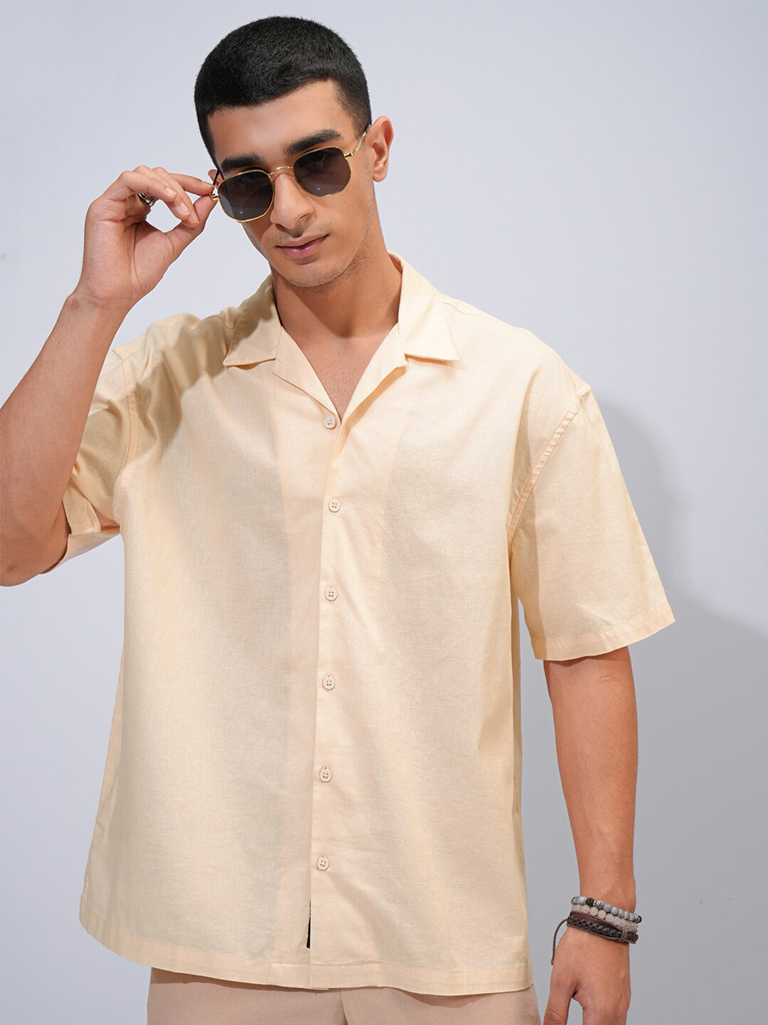 Highlander Men Camp Collar Oversized Shirt