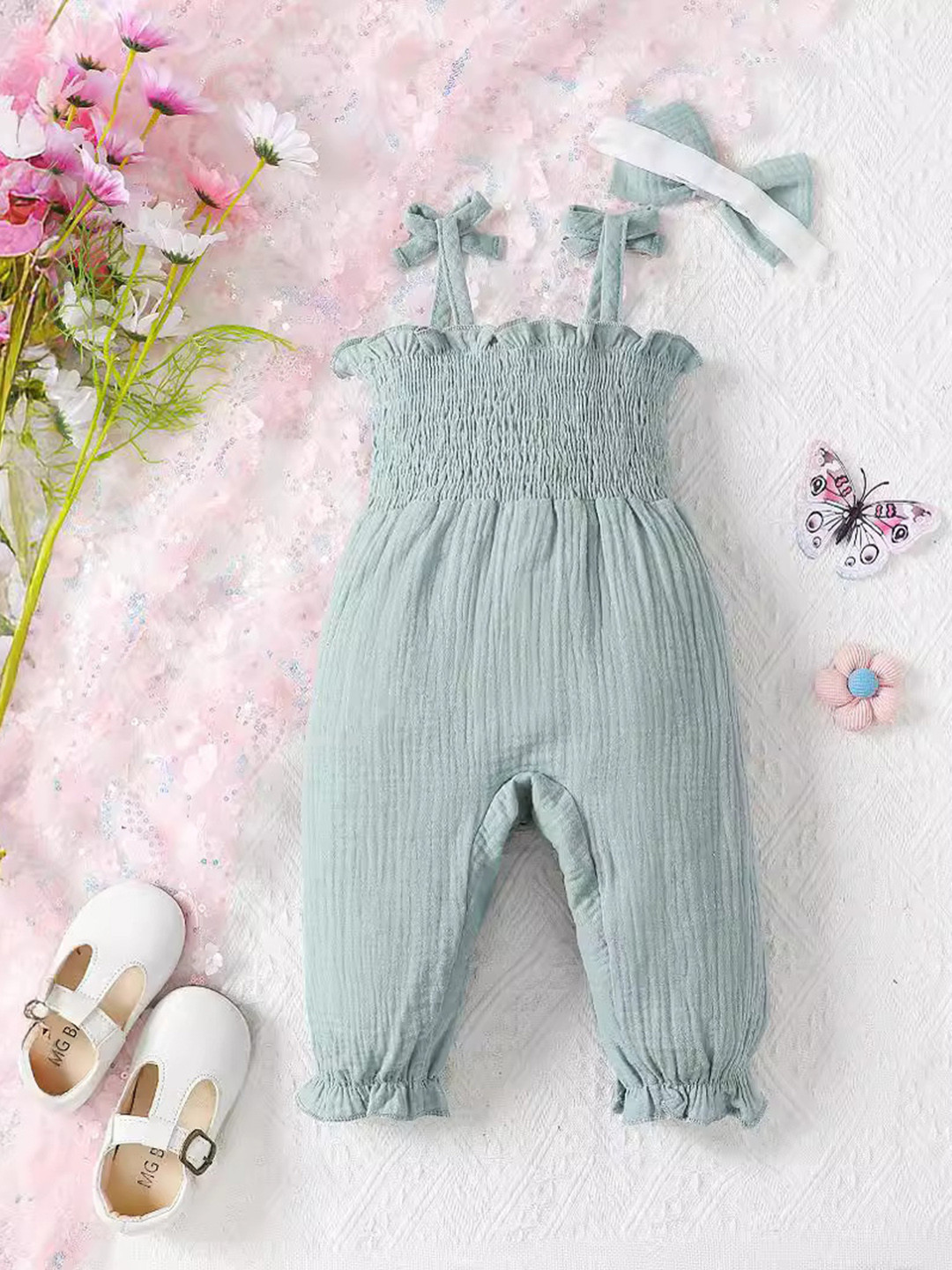 StyleCast x Revolte Infant Girls Shoulder Straps Rompers