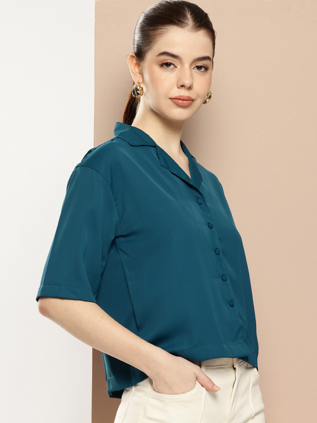 her by invictus Cuban Collar Casual Shirt