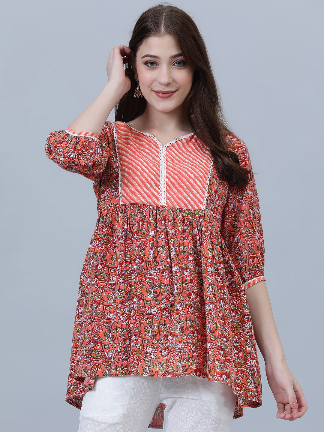 SHOOLIN Floral Printed Top