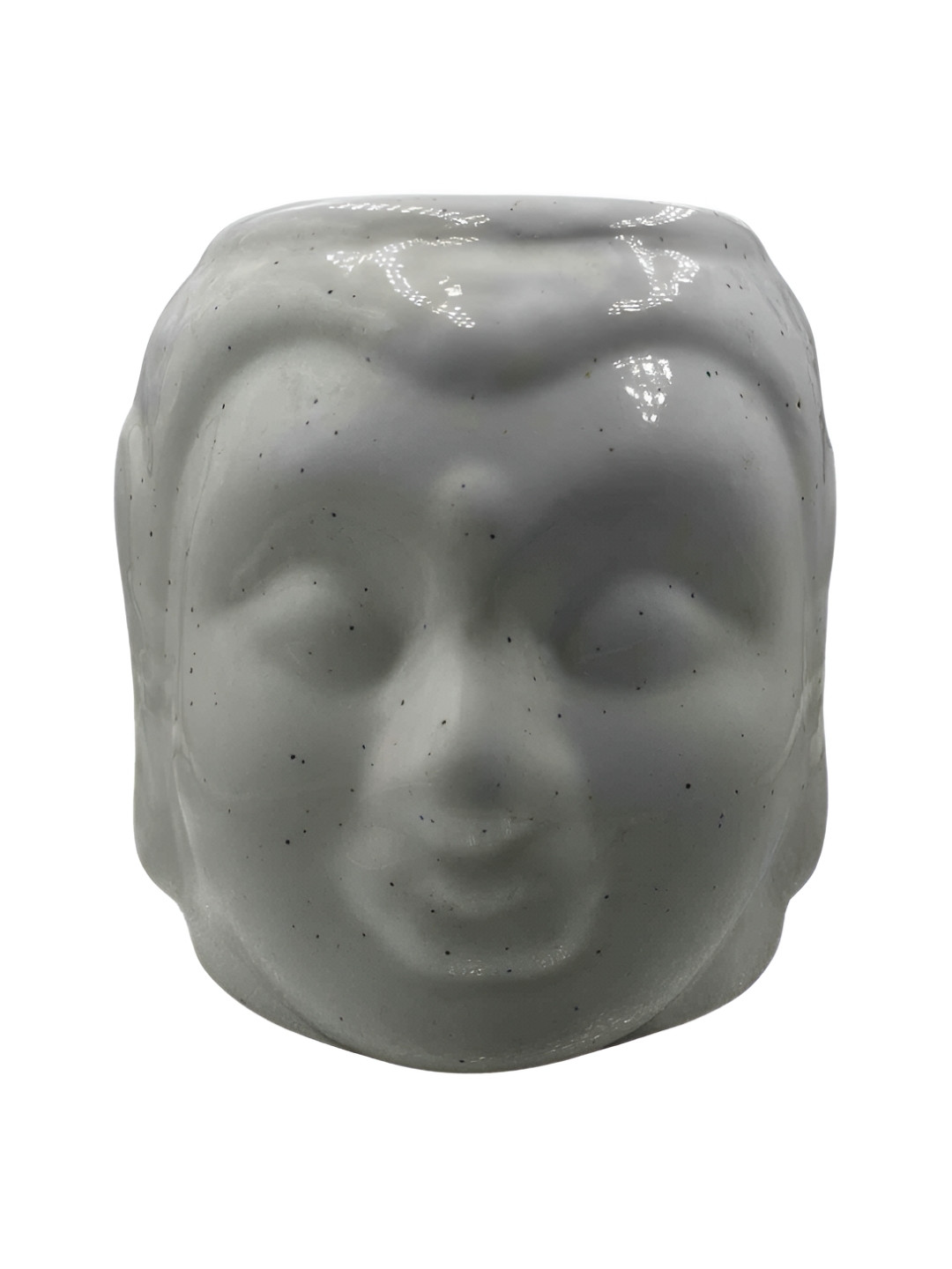 INDIA MEETS INDIA White Ceramic Buddha Planter