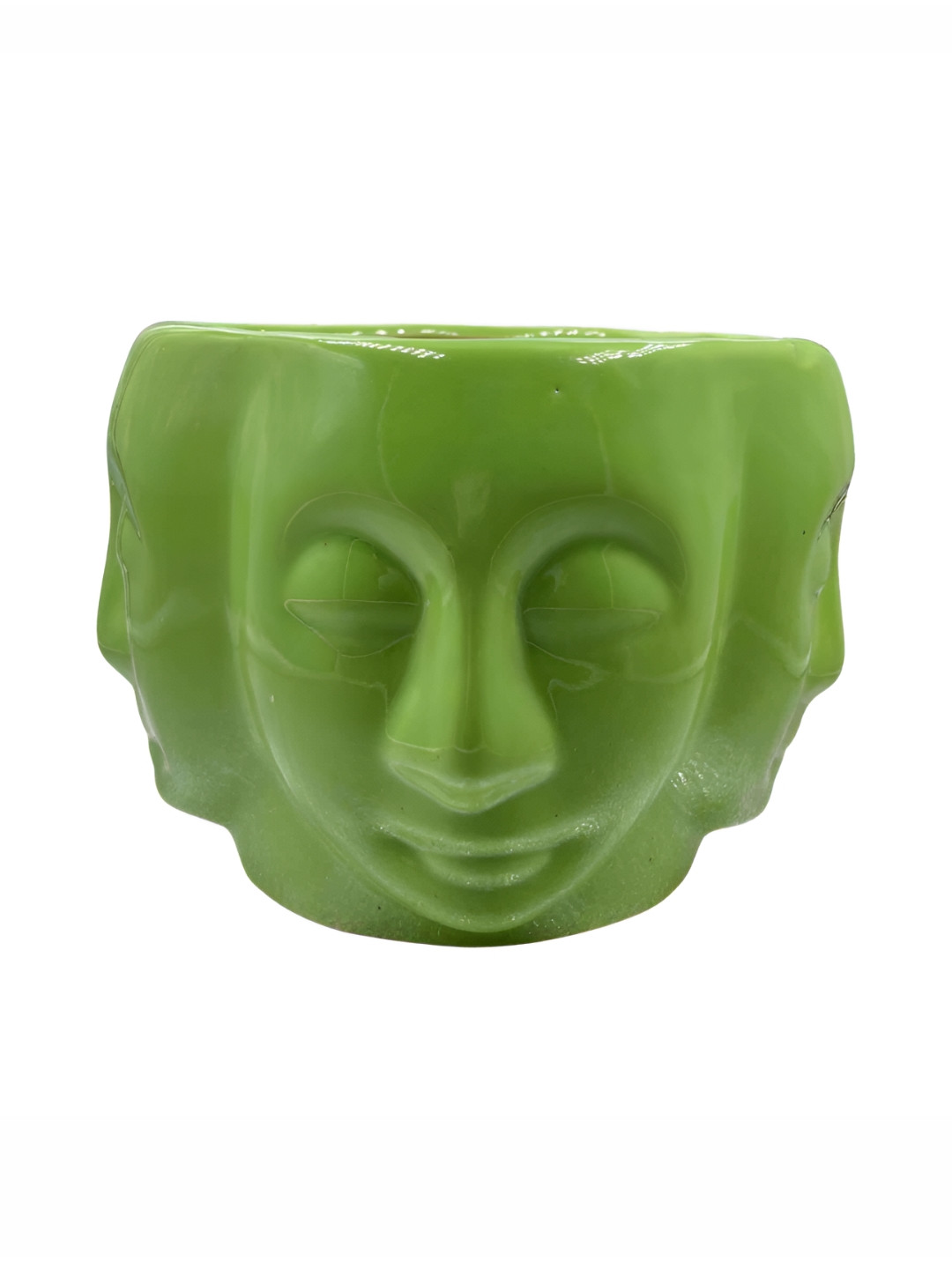 INDIA MEETS INDIA Green 4-Faces Planters