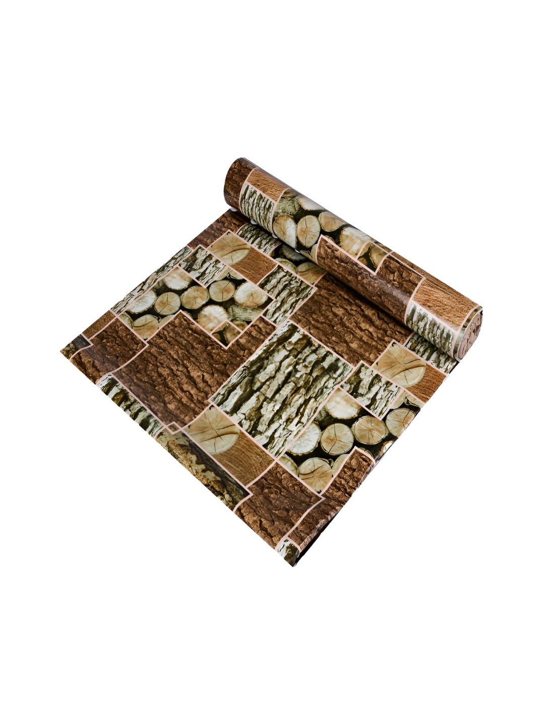 Kuber Industries Brown Printed Regular Multi-Utility Shelf Liner