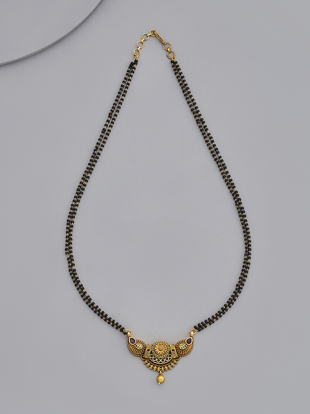 Kushal's Fashion Jewellery Gold Plated Antique Mangalsutra