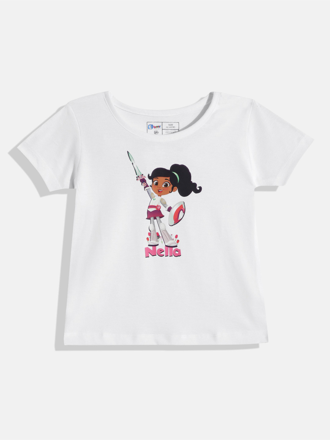 Eteenz Girls Printed Cotton T-shirt
