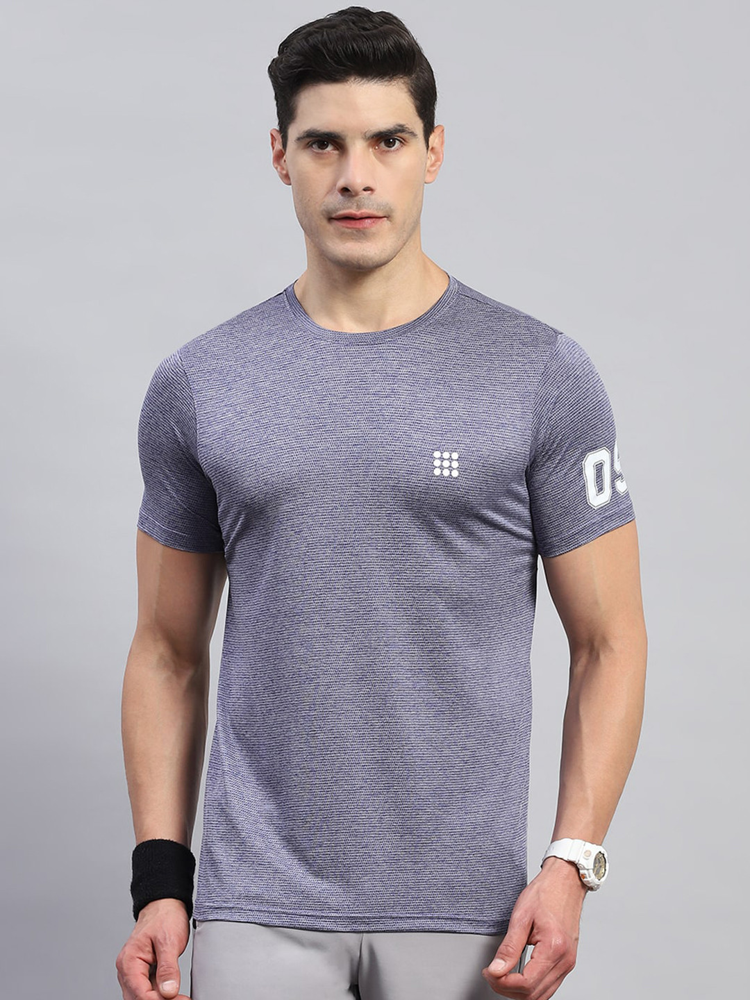 rock.it Round Neck Short Sleeves Cotton Active T-shirt