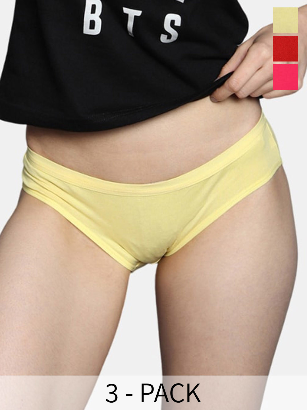 BLEEDING HEART Pack Of 3 4-Way Stretch Briefs