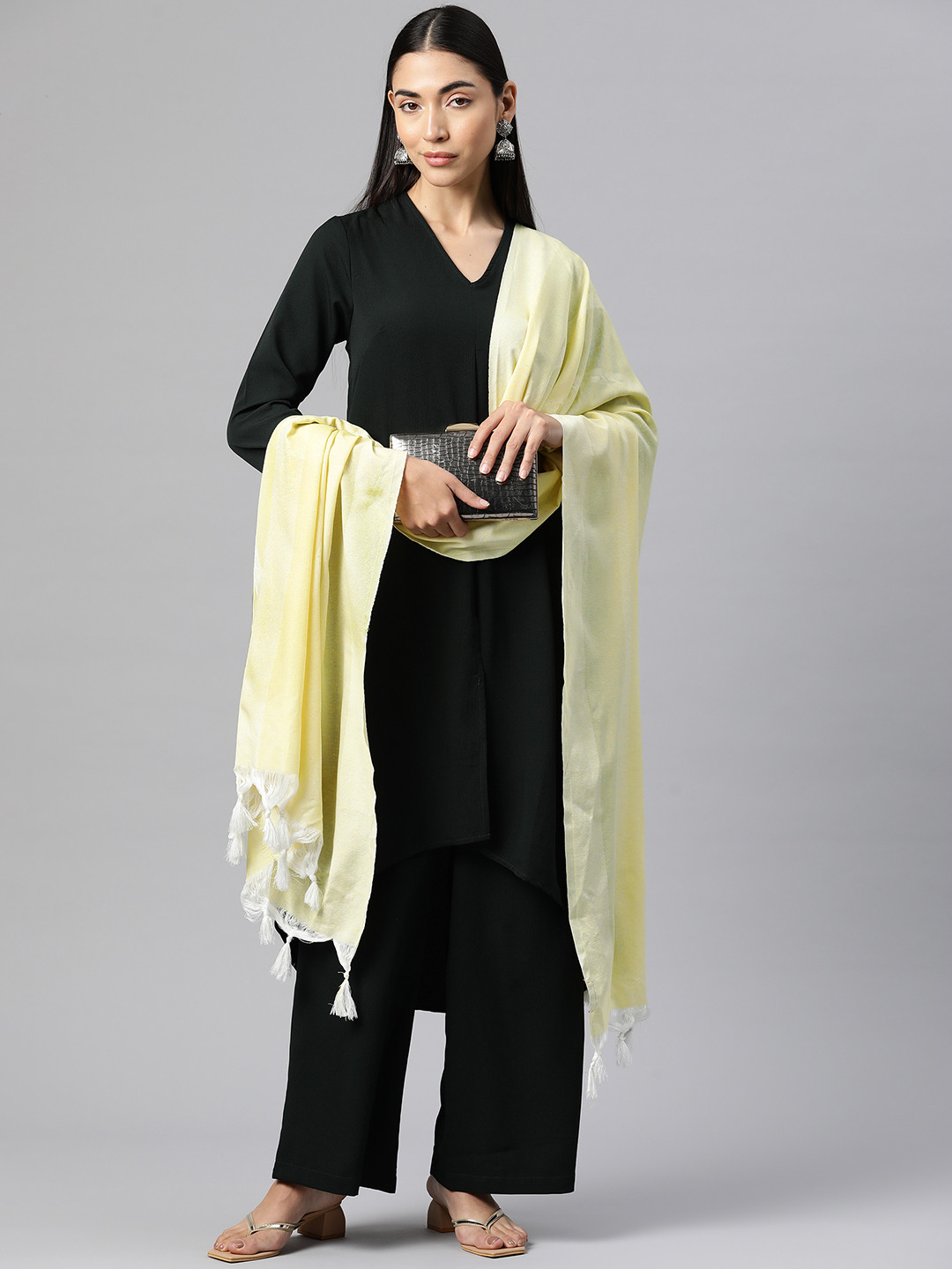 One Femme Striped Dupatta