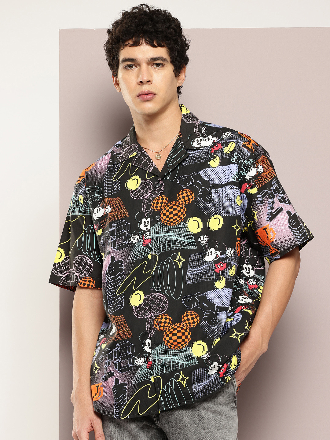 Kook N Keech Disney Pure Cotton Mickey Mouse Printed Oversized Shirt