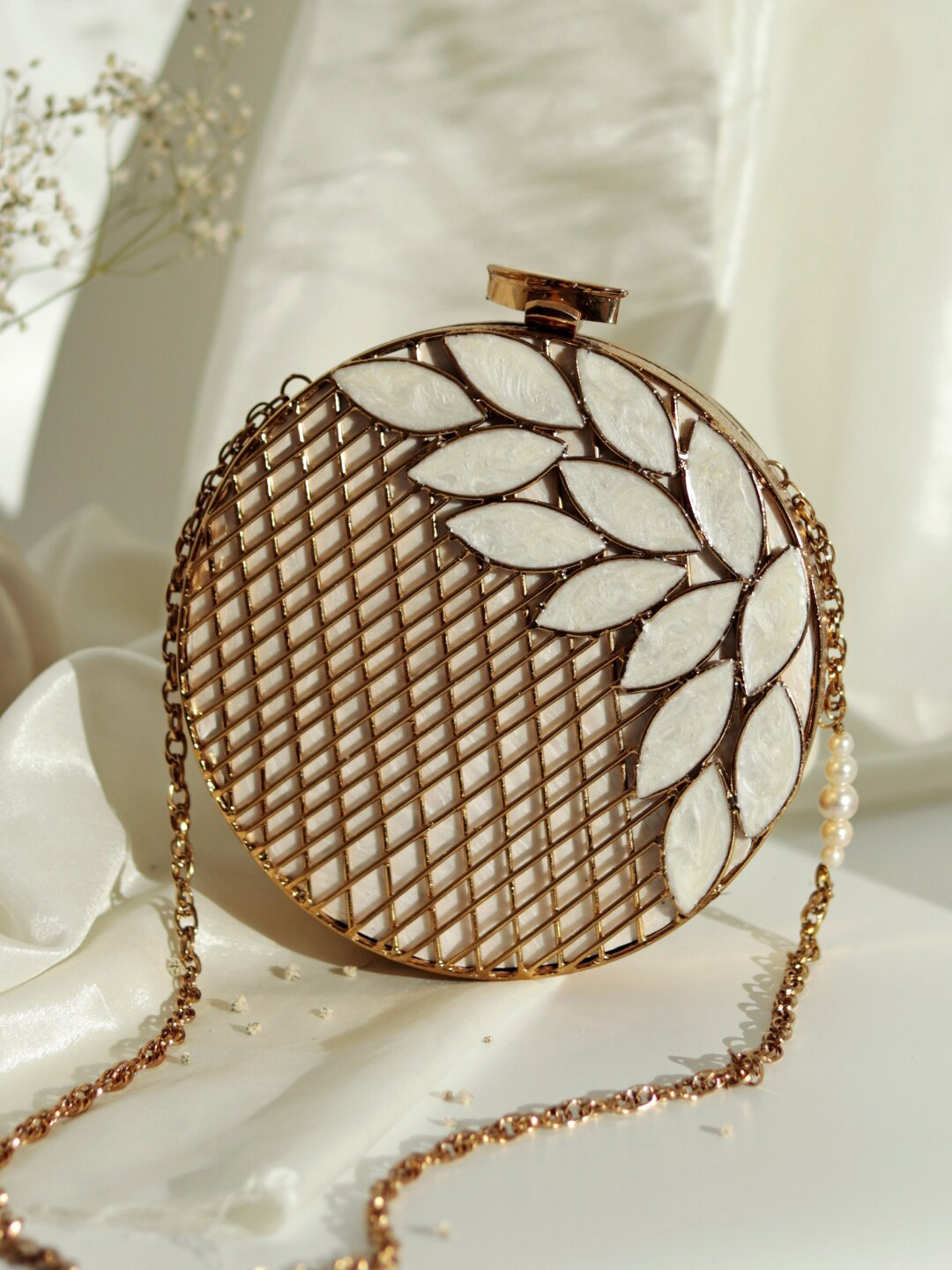 THE TAN CLAN Jannat Embellished Box Clutch