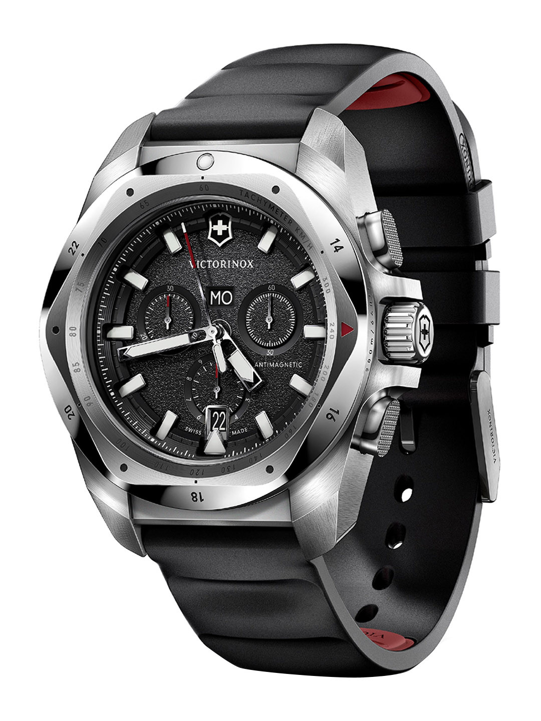 Victorinox INOX Chrono Men Textured Dial & Rubber Straps Analogue Watch 241986