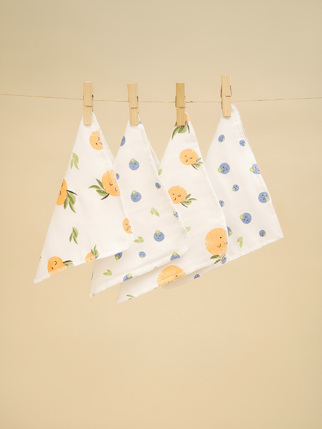 Fancy Fluff Infants Pack of 4 Printed Bibs