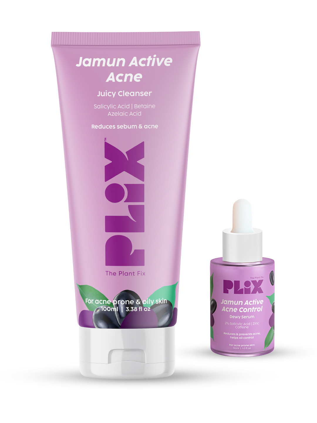 PLIX THE PLANT FIX  Jamun Face Wash & Salicylic Acid Serum Combo