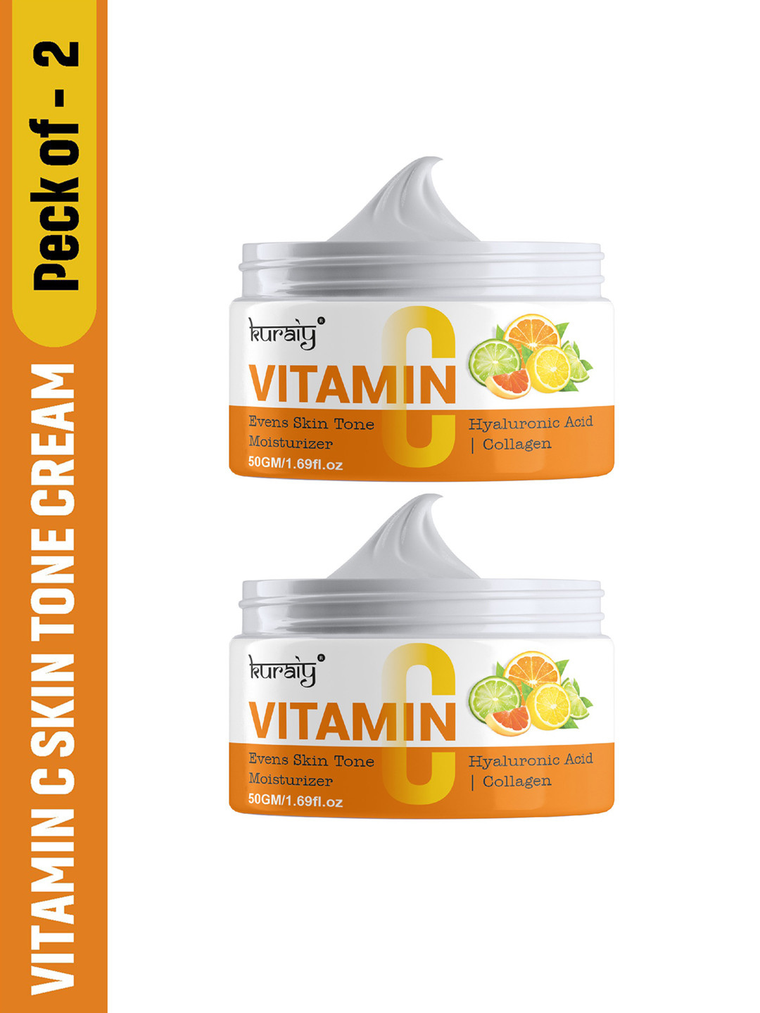KURAIY Set Of 2 Vitamin C Brightening Face Cream - 50g Each
