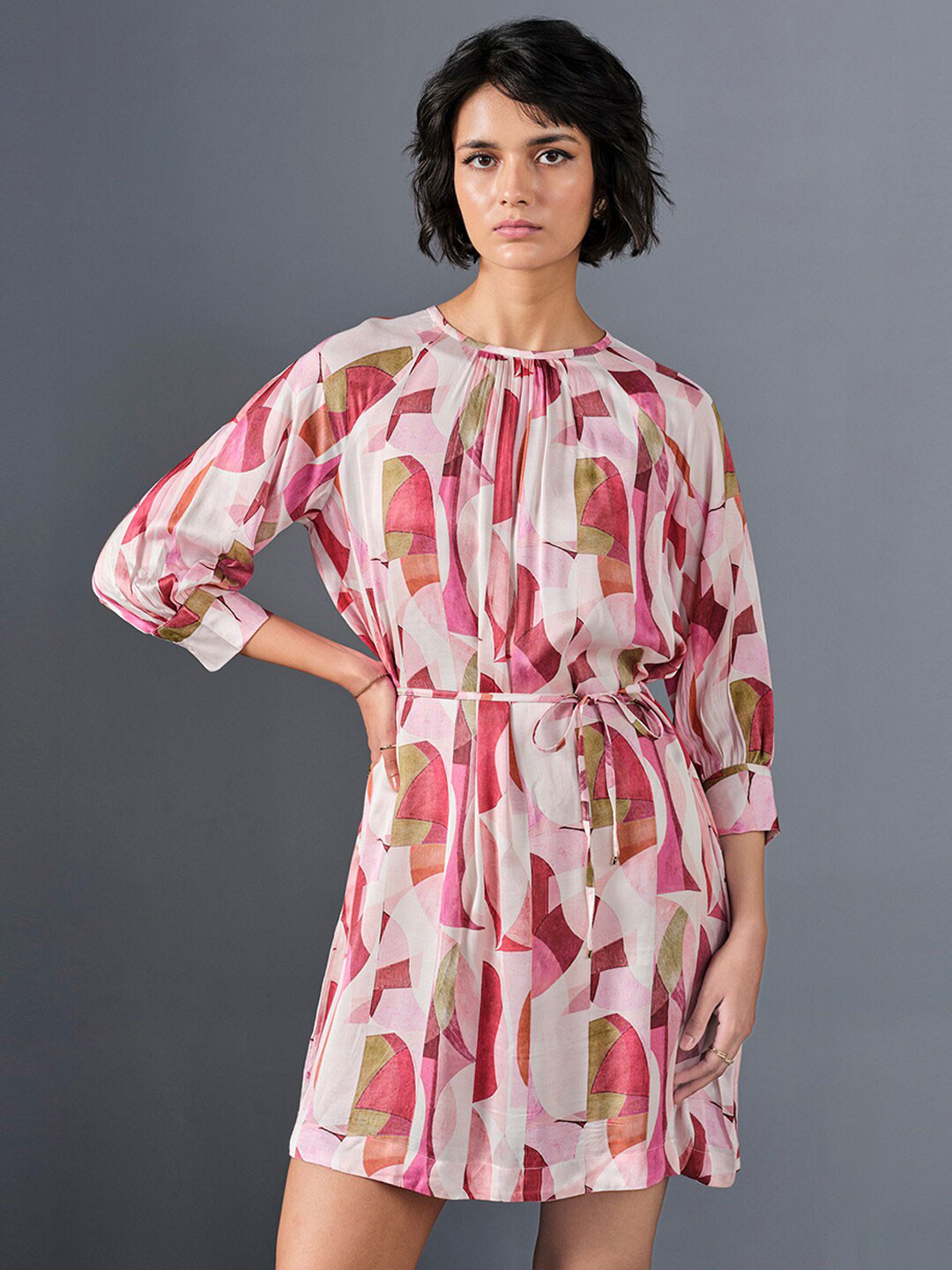 AND Print A-Line Dress