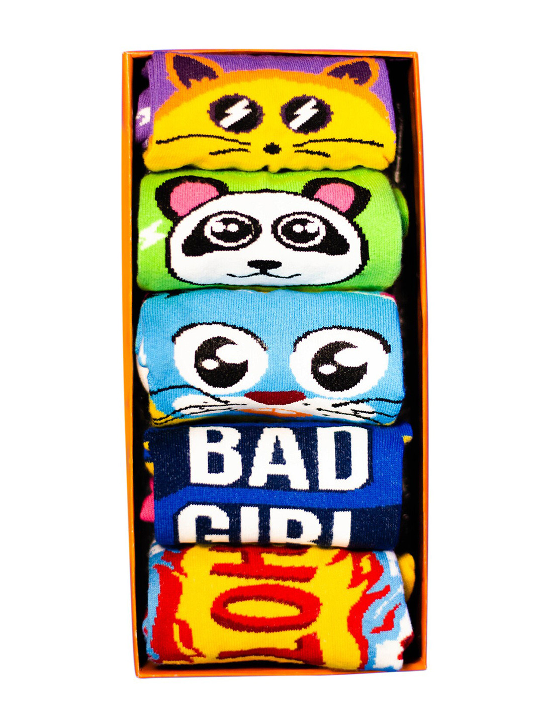 Papa Socks Unisex Pack Of 5 Printed Anti Bacterial Ankle-Length Socks