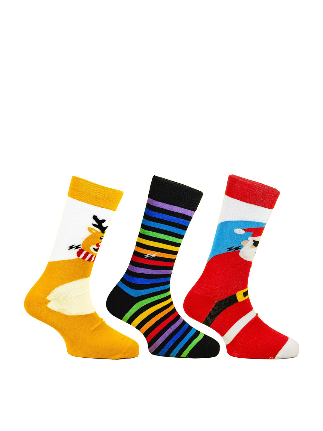 Papa Socks Pack Of 3 Patterned Calf Length Socks