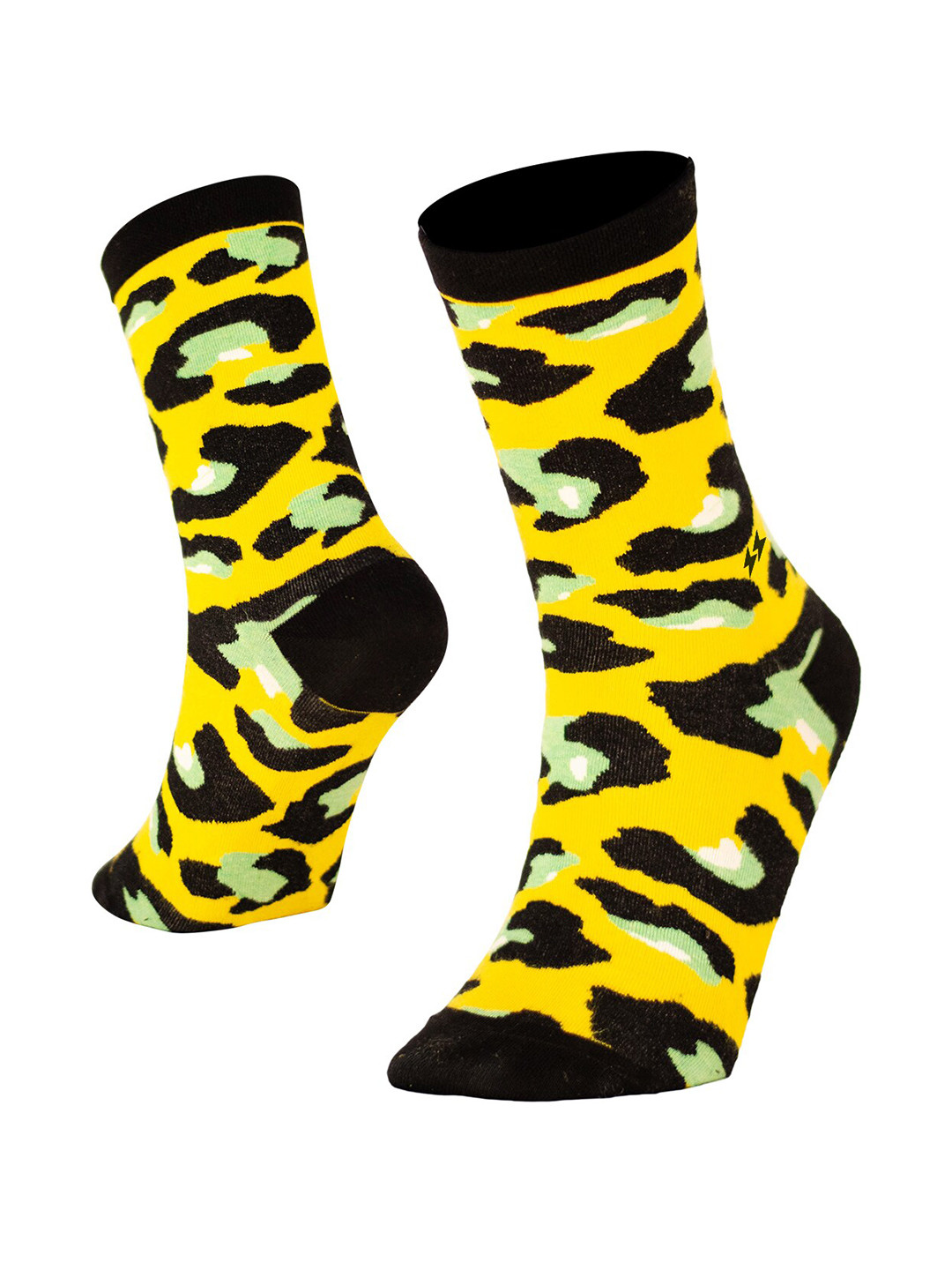 Papa Socks Frenzy Cheetah Edition Printed Calf-Length Socks