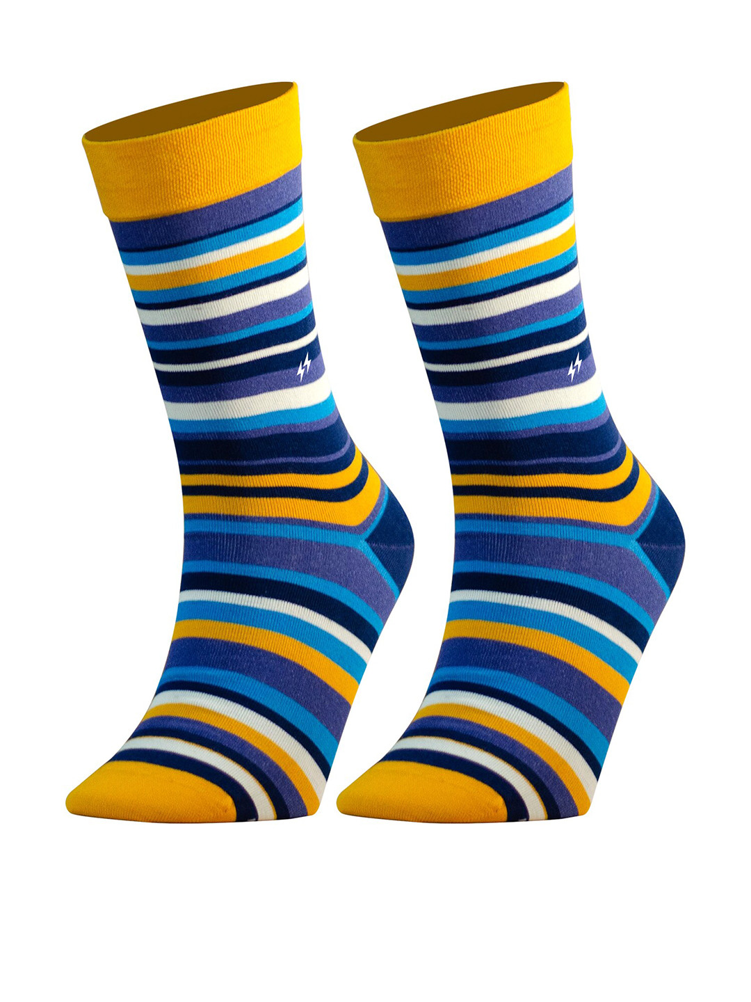 Papa Socks Striped Anti Bacterial Calf Length Socks
