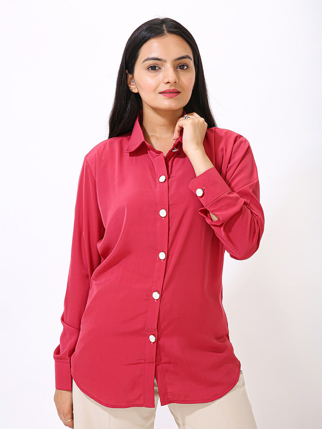 MatterBlue Spread Collar Long Sleeves Formal Shirt