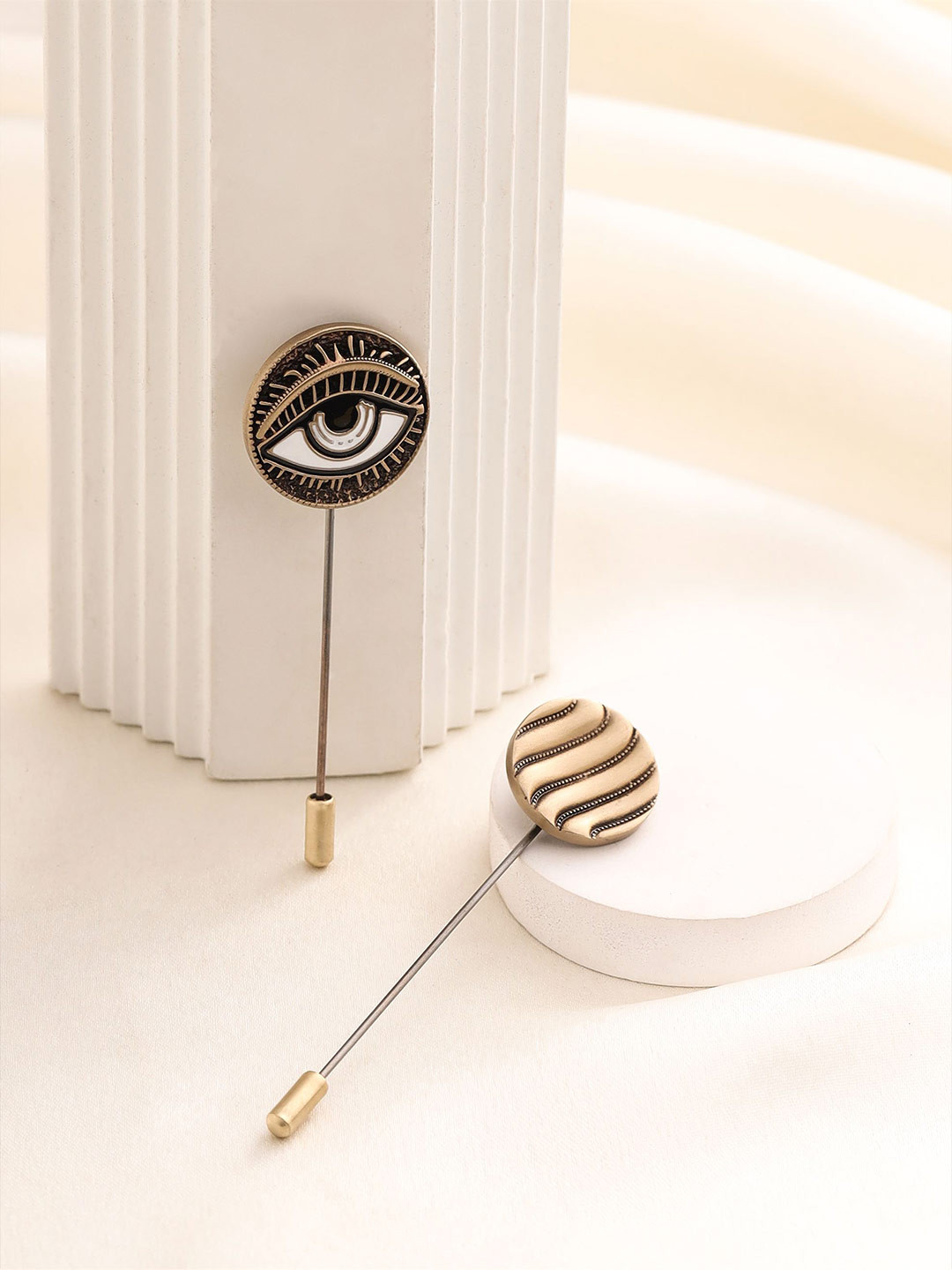 COSA NOSTRAA Men Set Of 2 Mystic Eye Lapel Pins Accessory Gift Set