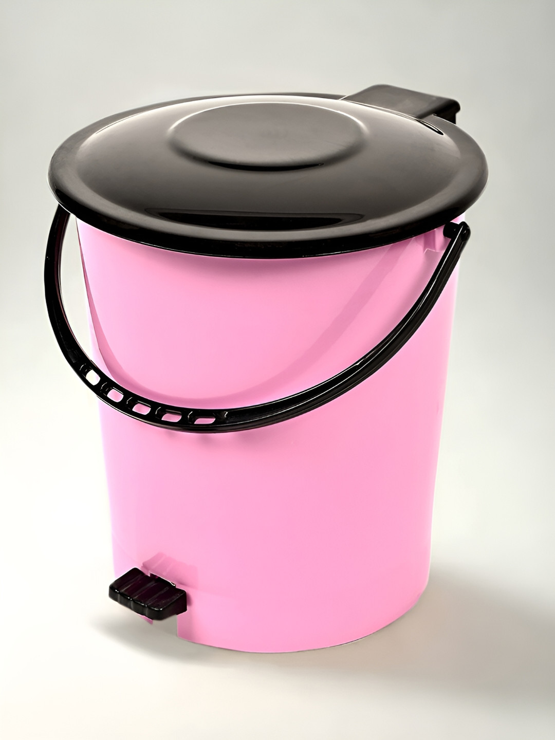 Kuber Industries Pink & Black Pedal Dust Bins 10 L