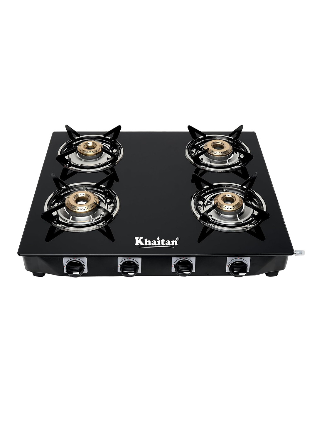 Khaitan Black Toughened Glass Gas Stove