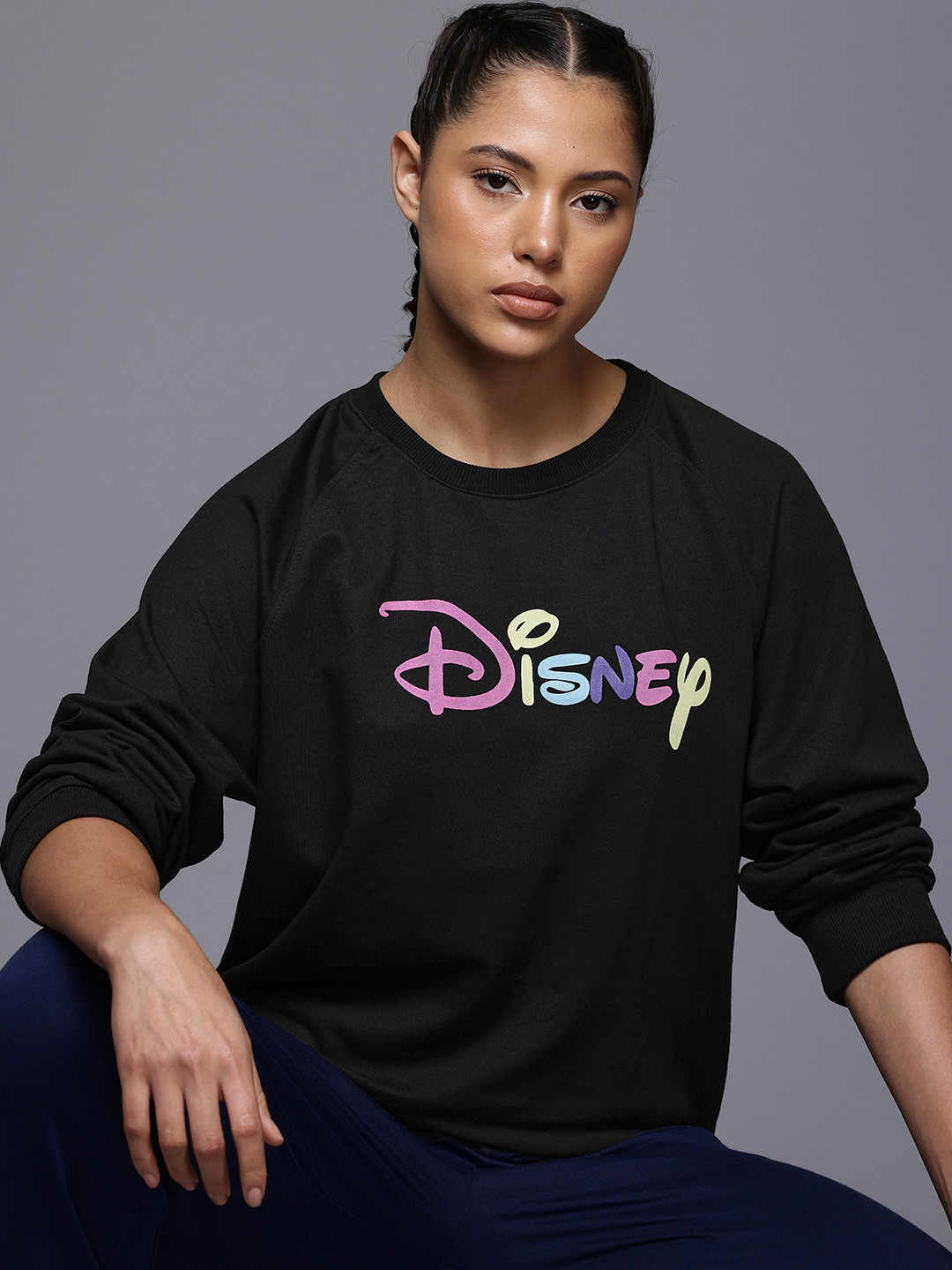 HRX by Hrithik Roshan Disney Print Raglan Sleeve Sweatshirt