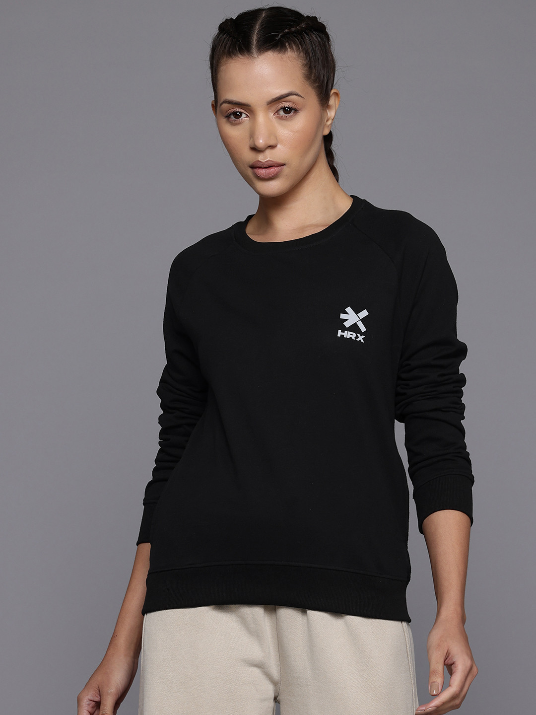 HRX by Hrithik Roshan Raglan Sleeves Running Sweatshirt
