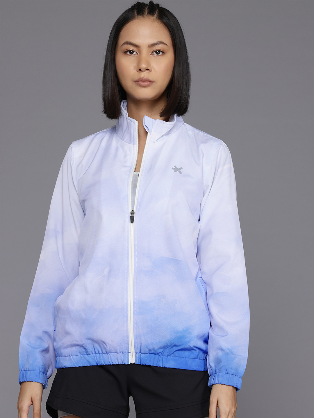 HRX by Hrithik Roshan Ombre Reflective Strip Rapid-Dry Running Tailored Jacket